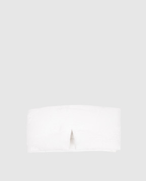 Dore & Rose White silk sleep mask with a pattern DEEPSLEEPMASK