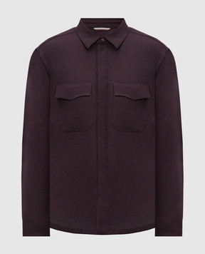 Canali Purple wool shirt AN0476331021W