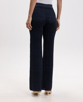 Missoni Blue wool patterned pants DC26WI00BK01JZ