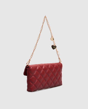 Twinset Burgundy clutch with pendants 262TH7043