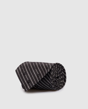Stefano Ricci Black striped silk tie CCX56004C