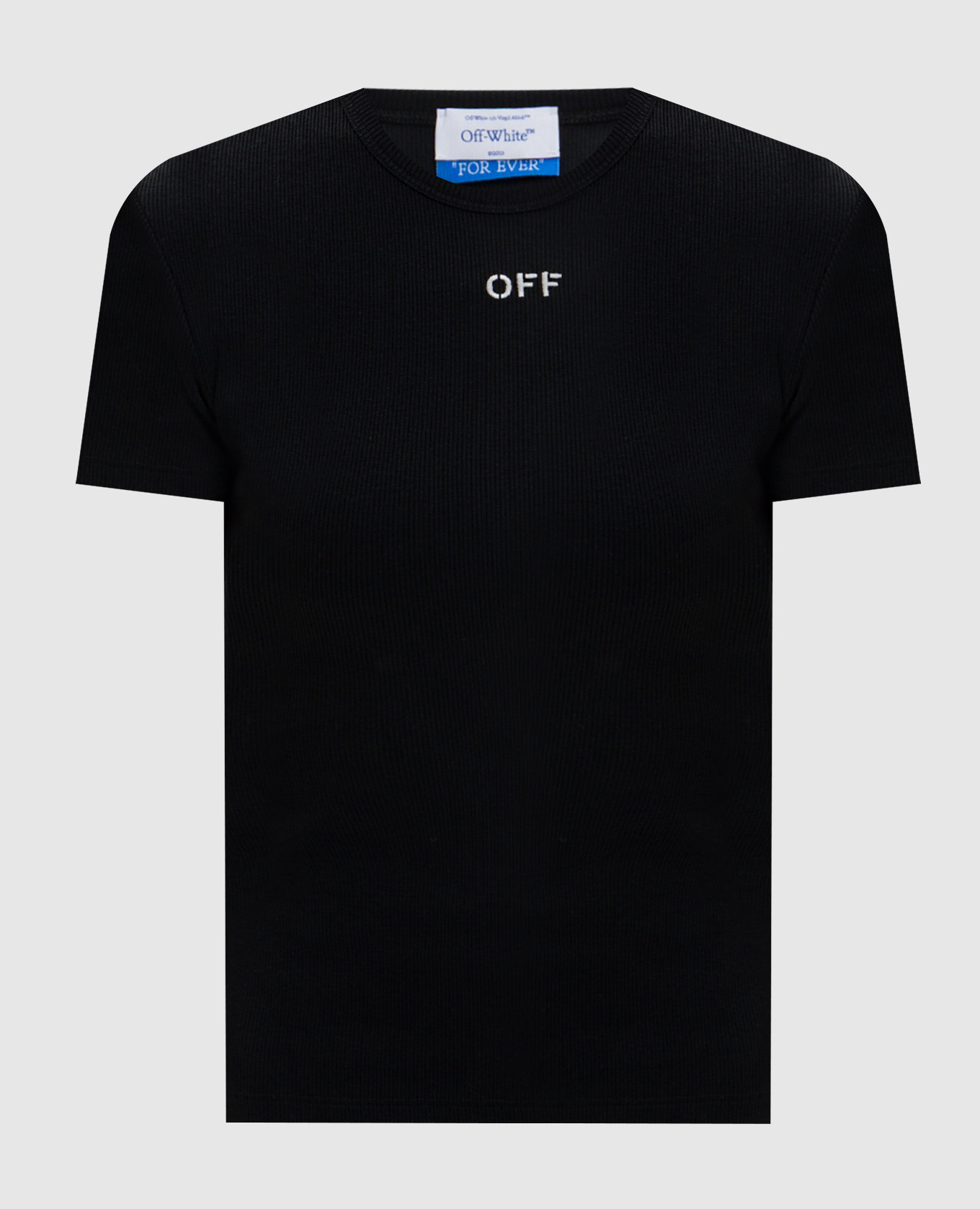 Black T-shirt with embroidered logo