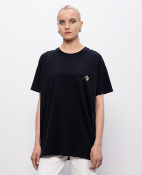 The Attico Black t-shirt with logo print 260WCT00353JJJ025PA
