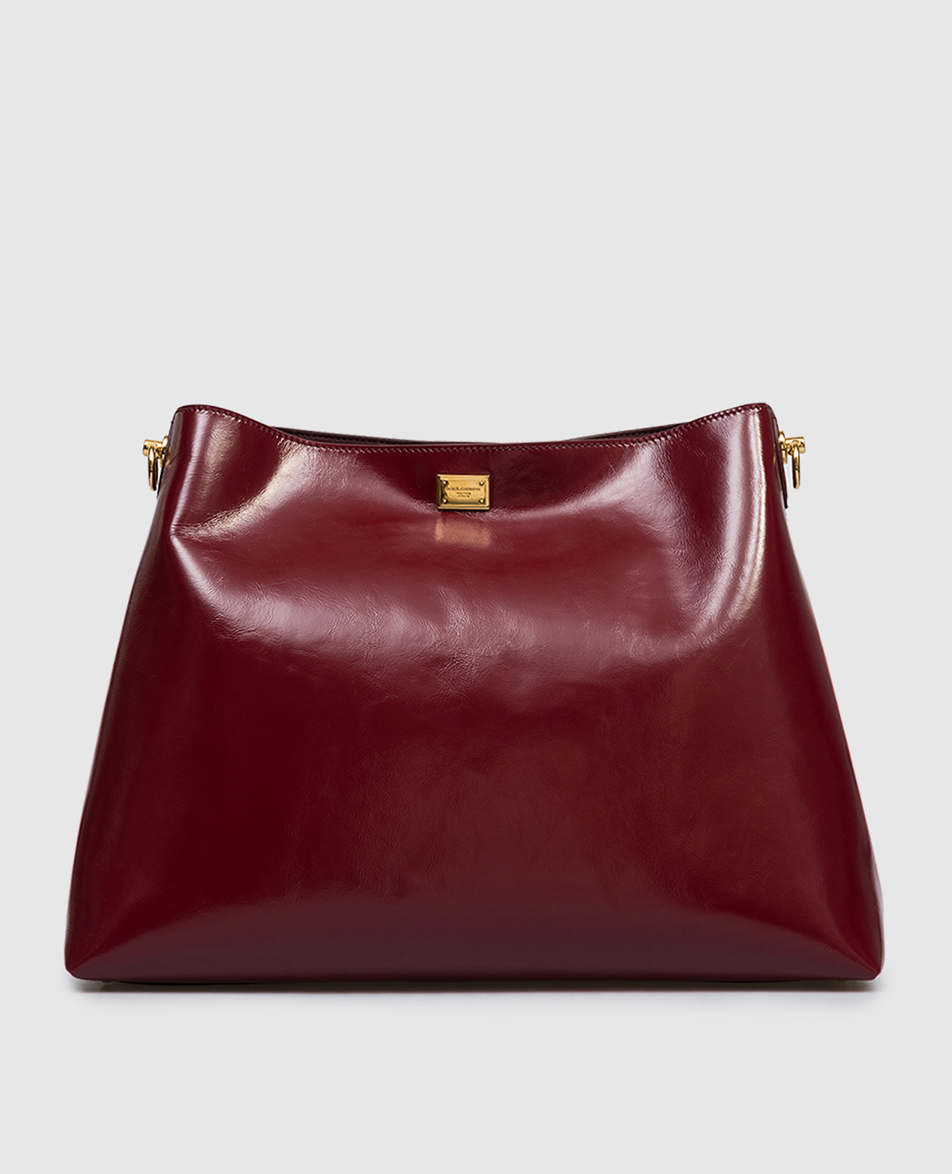 Vittoria burgundy glossy leather bag