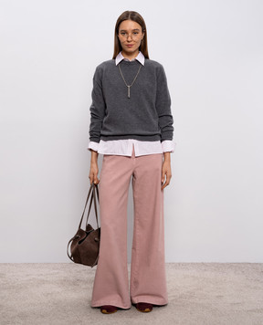 Max Mara NEBBIE gray wool and cashmere jumper SMMNEBBIE