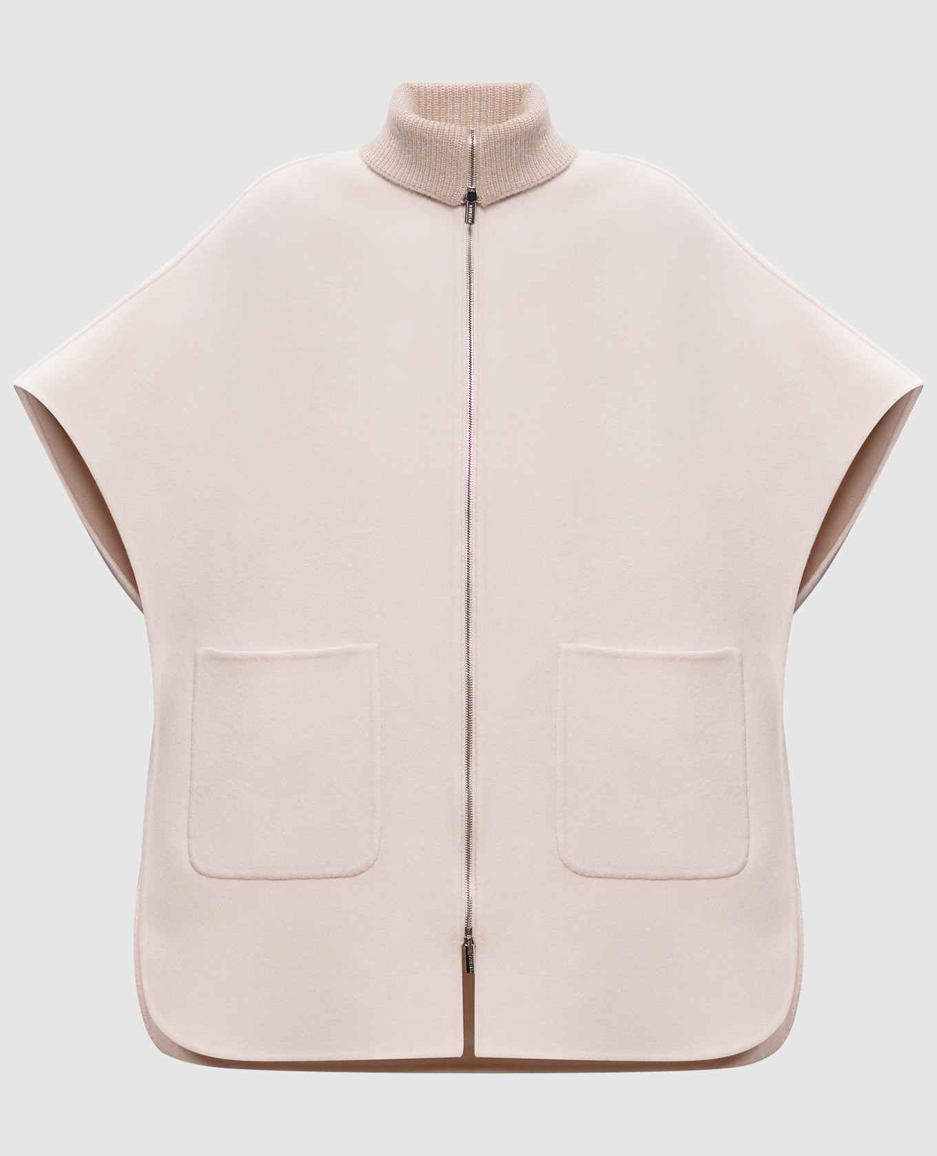 

Beige wool and cashmere cape with lurex Peserico