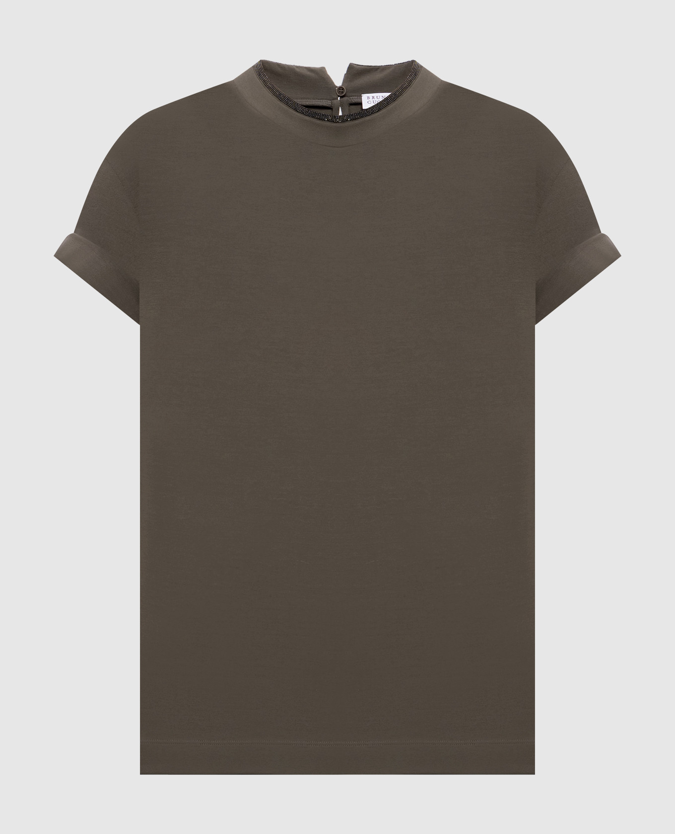 Khaki T-shirt with monil chain