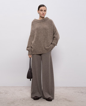 Demiur Brown alpaca and cashmere sweater TIFF301