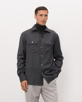 Brunello Cucinelli Gray wool shirt MY6660721