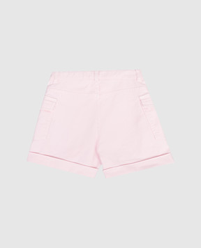 Balmain Children's pink denim shorts BY6A69Z3702810