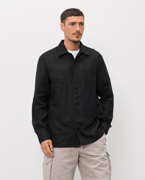 Brunello Cucinelli Black linen shirt MM6840648