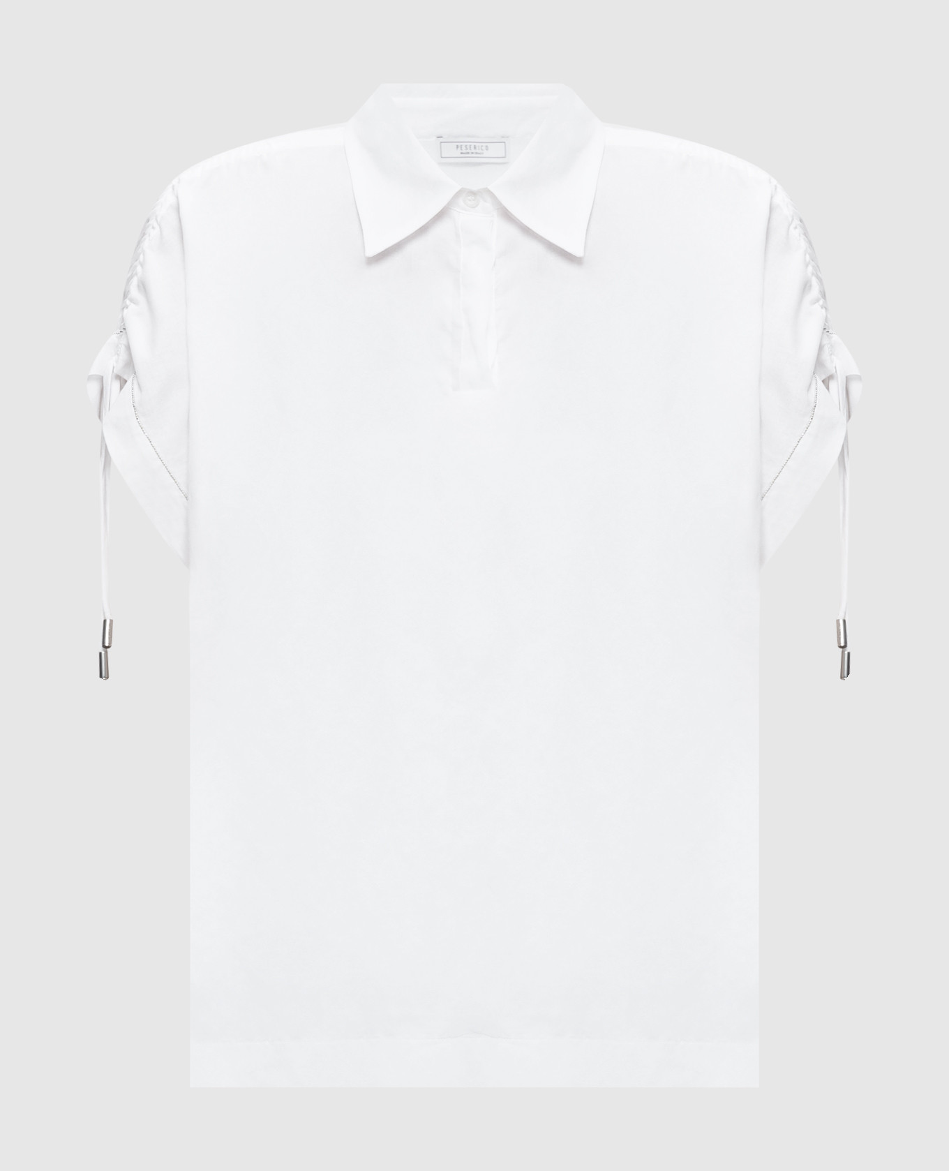 White blouse with monil chain Peserico