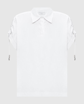 Peserico White blouse with monil chain S06429L100481