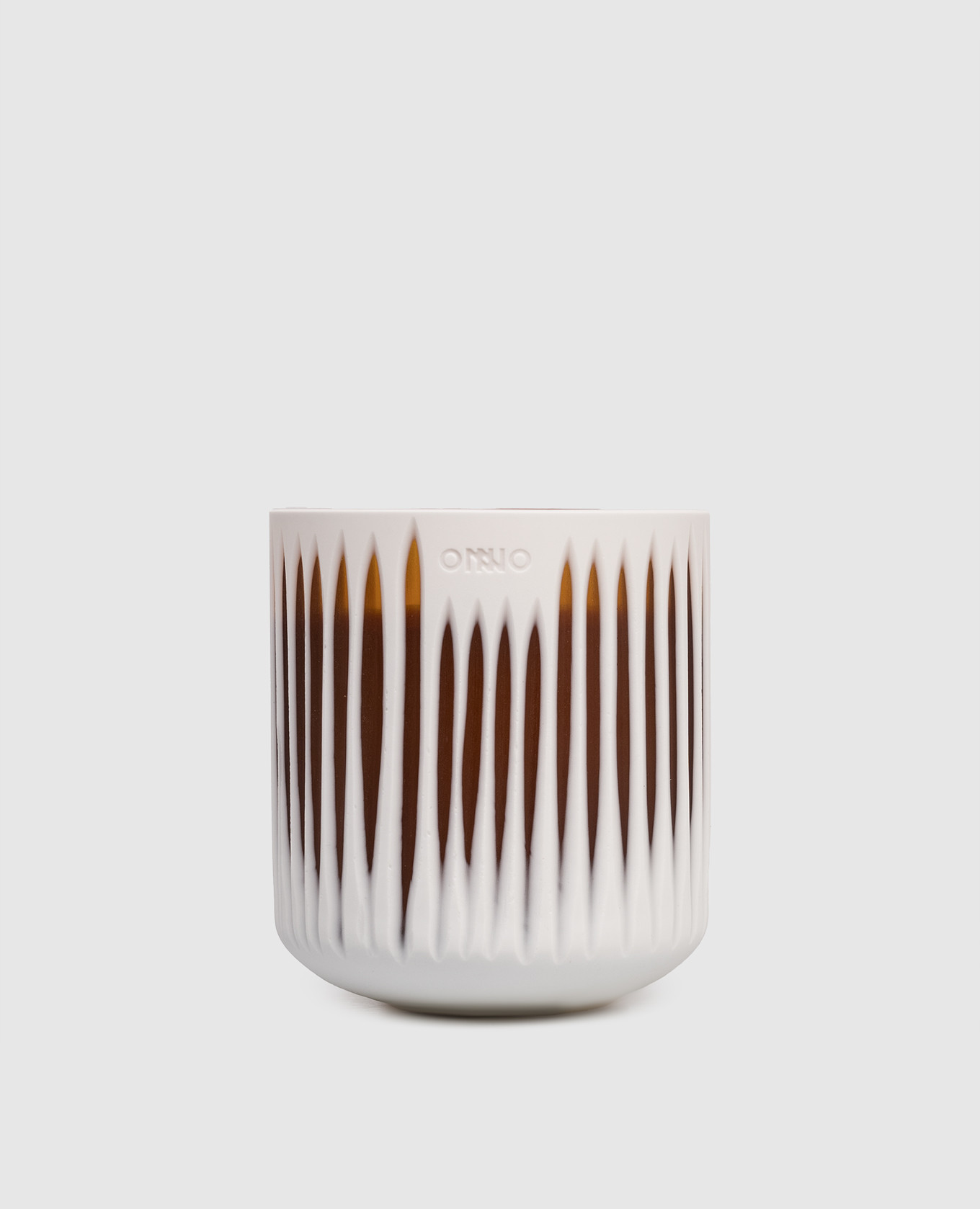 

Akosua  candle with Sunset scent in a glass candle holder Onno, White