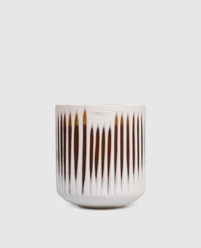 Onno Akosua S candle with Sunset scent in a glass candle holder ON600ST