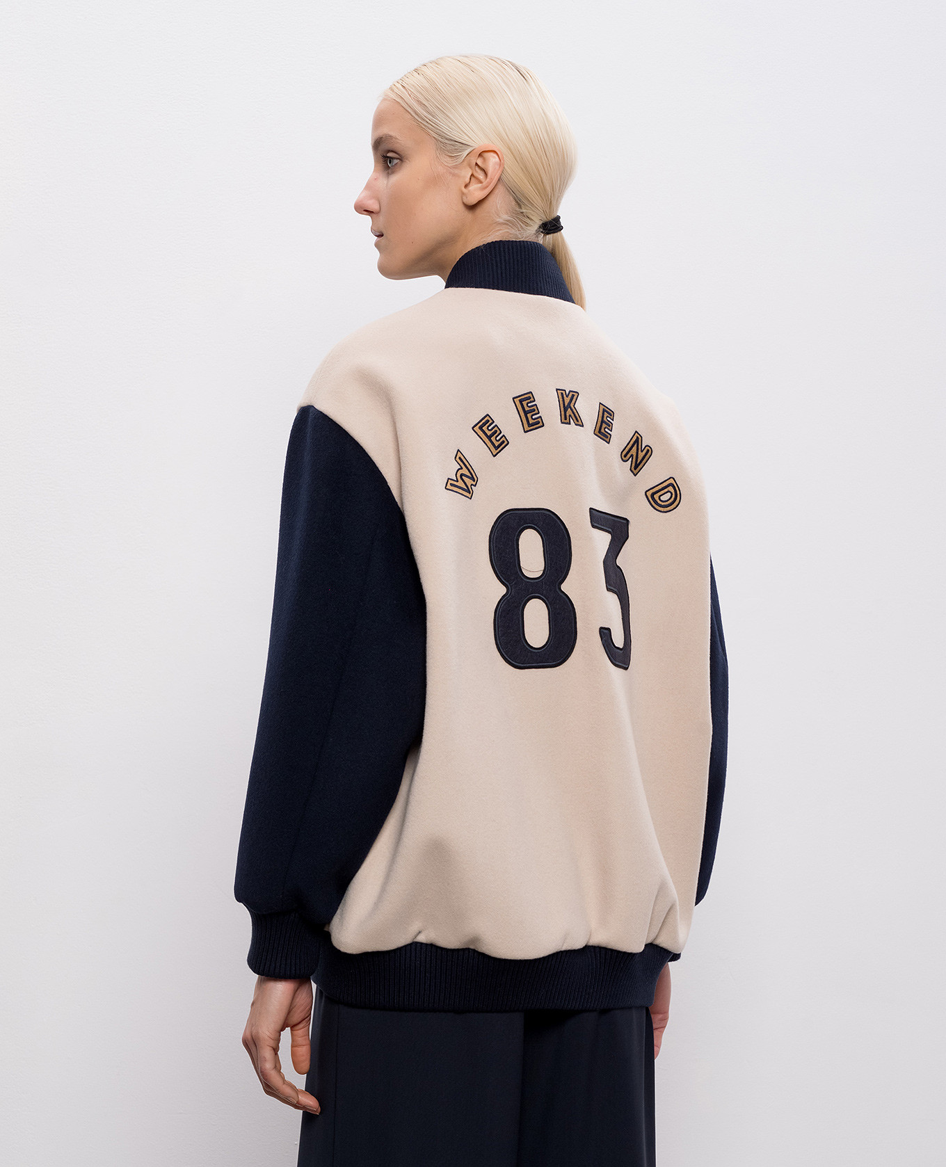 

DELLISSE beige wool bomber jacket Max Mara Weekend