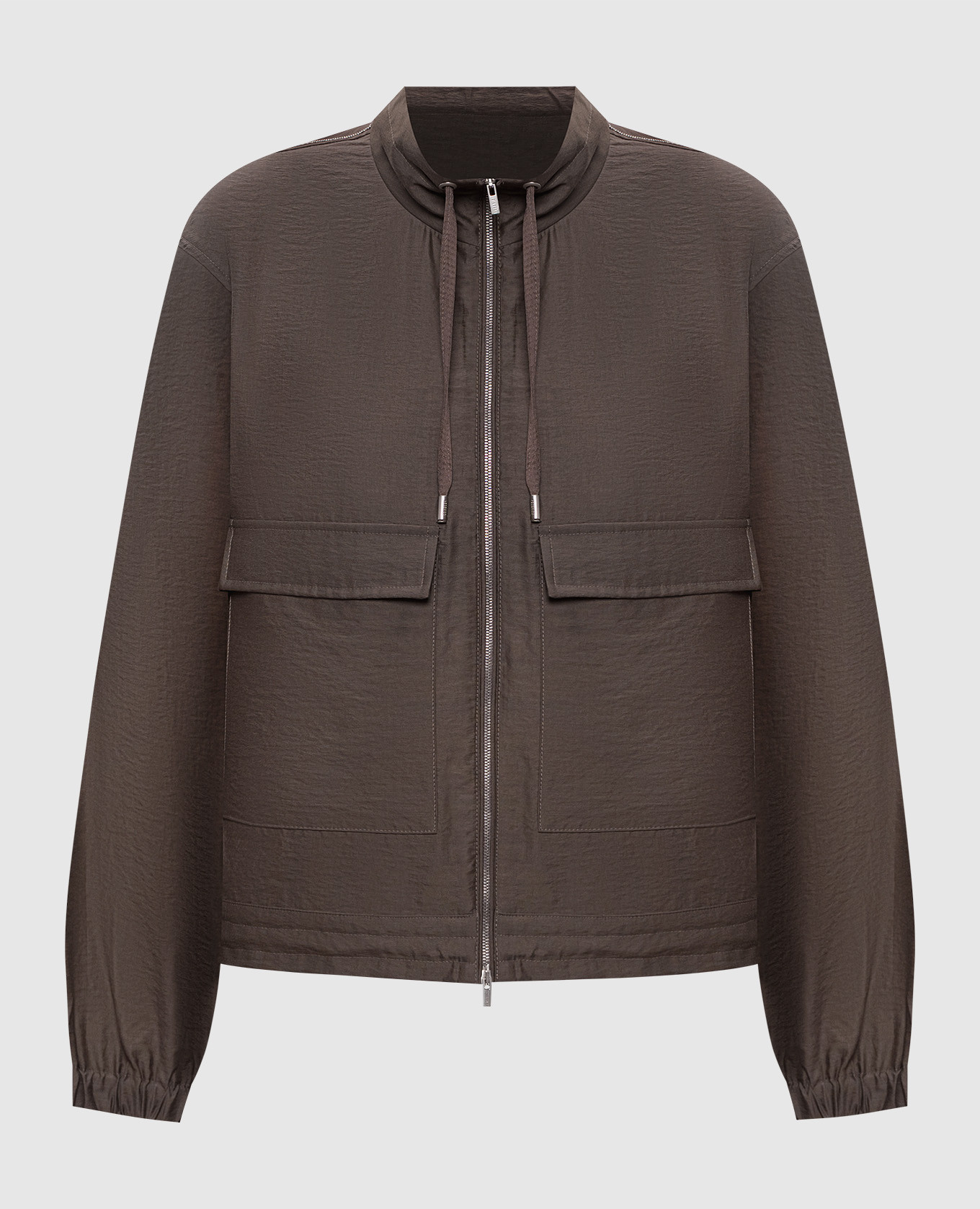 

Brown jacket with chain Peserico