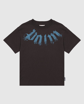 Palm Angels Children's black T-shirt with logo F6PAJBTH056