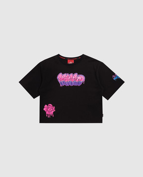 Sprayground Children's black Graffiti T-shirt SPY1451BLK