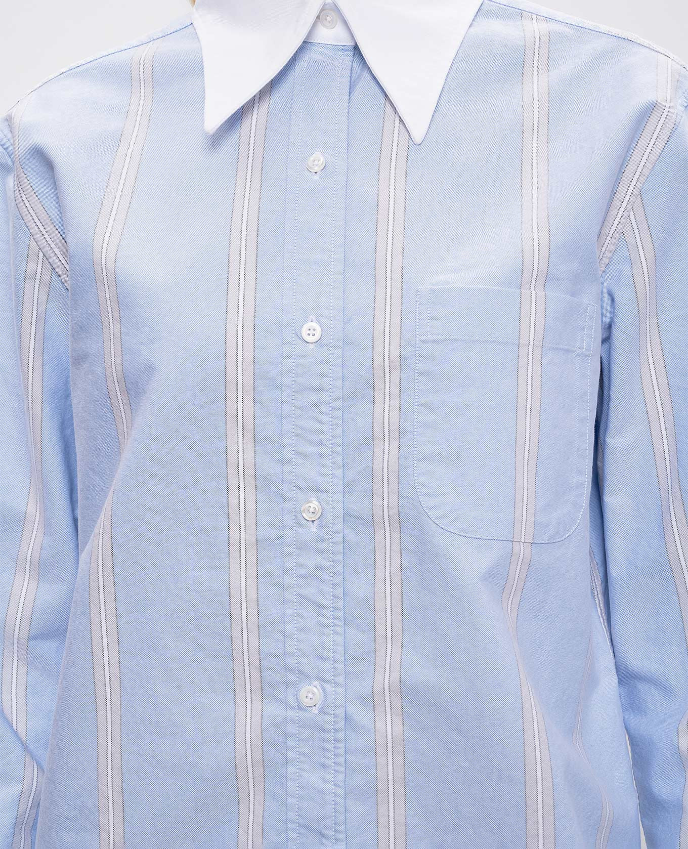 

Blue striped shirt dress Thom Browne, Light blue