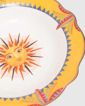 Baci Milano White porcelain salad bowl with print PLA2DOL03