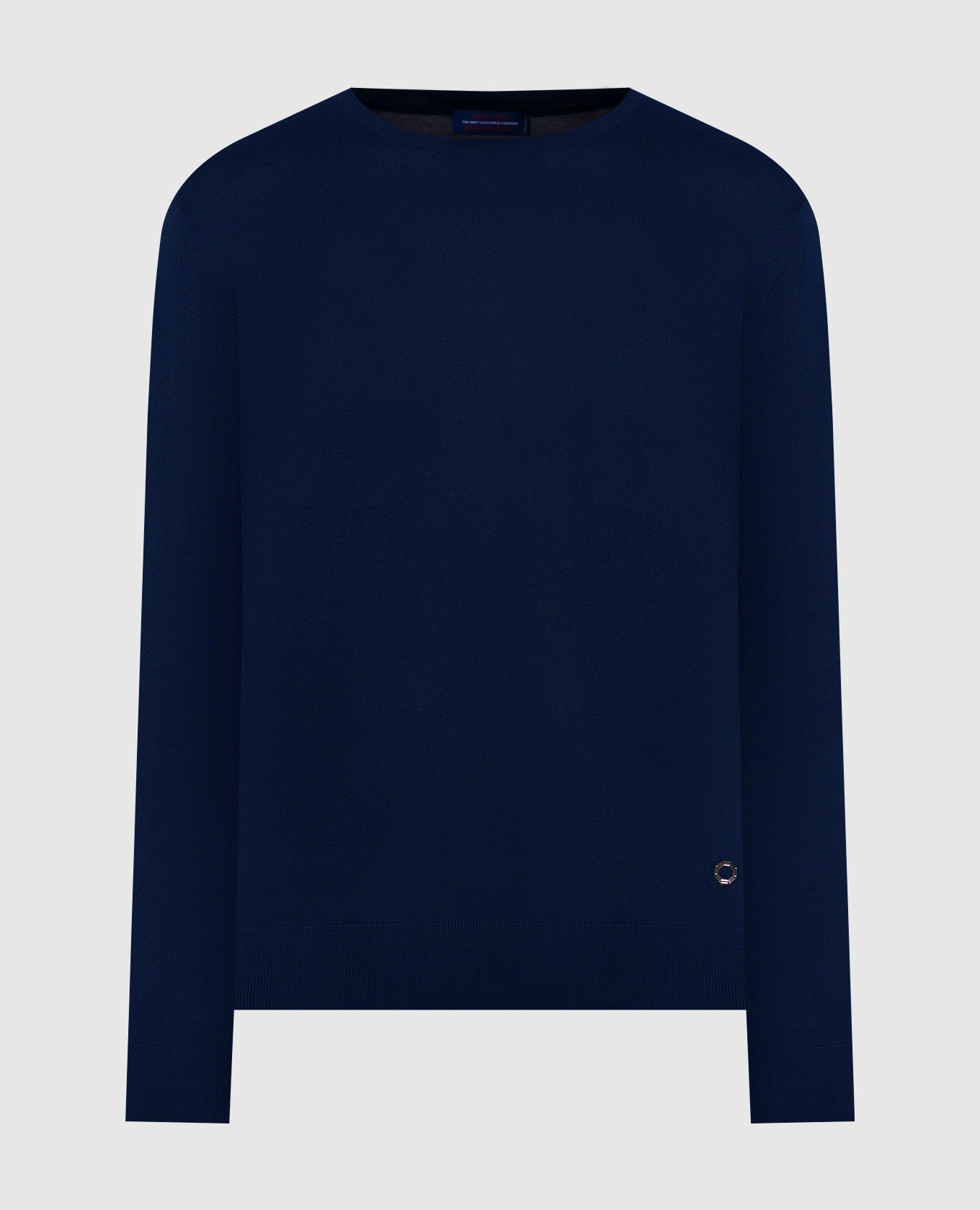 Blue longsleeve made of wool, cashmere and silk