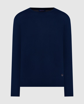 Stefano Ricci Blue longsleeve made of wool, cashmere and silk W505506G01W26150