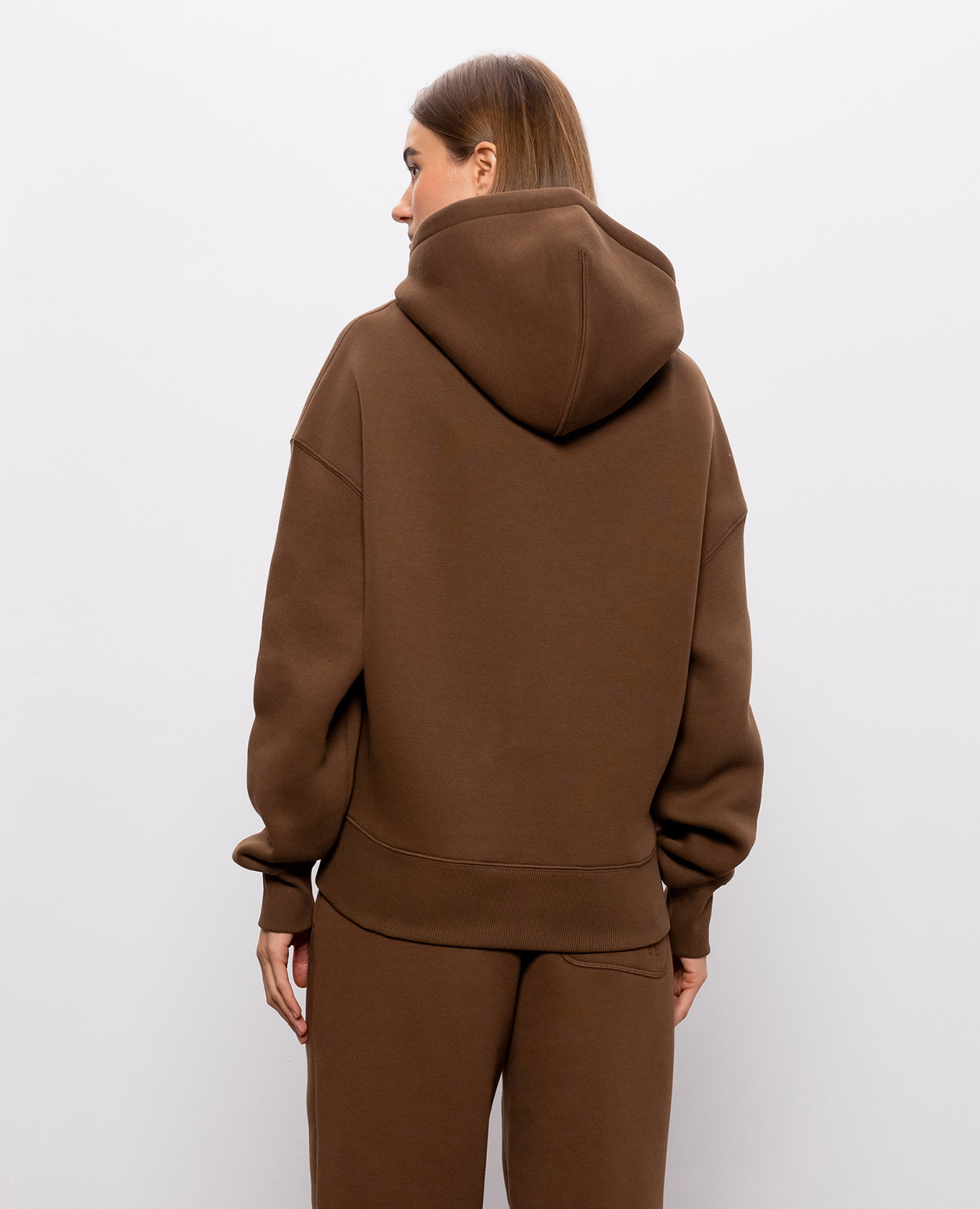 Brown insulated hoodie Ami Paris 4