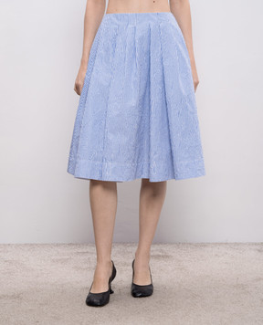 Juun.j Blue striped midi skirt JW6227W05Q