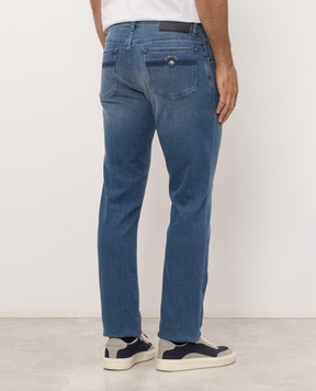 Stefano Ricci Blue jeans with a worn effect MST63B2080T0240