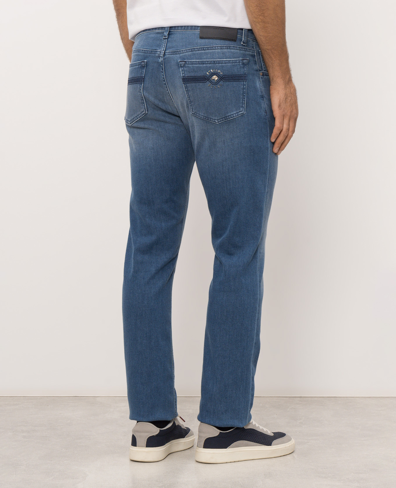Blue jeans with a worn effect Stefano Ricci 3