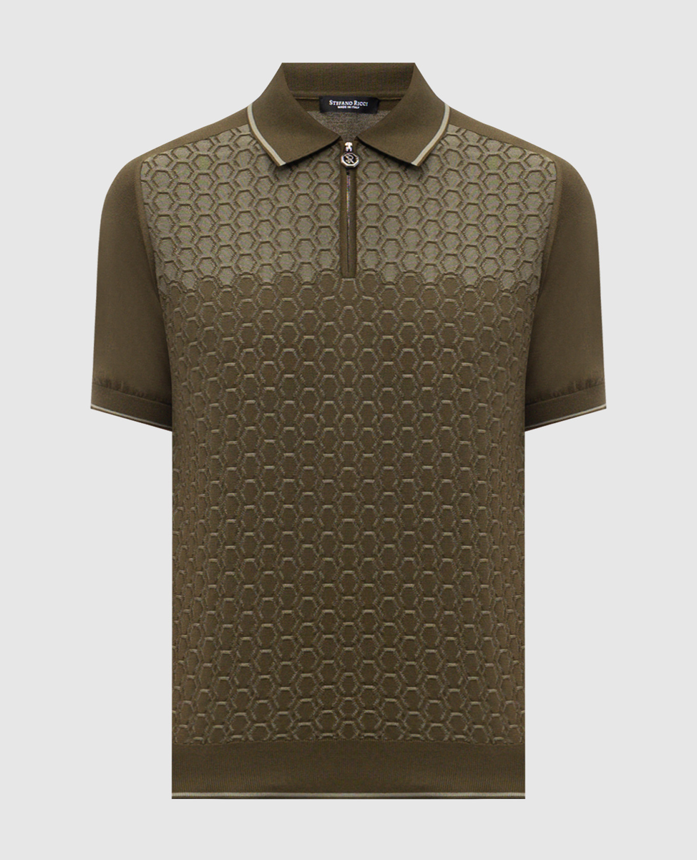 

Green polo with silk Stefano Ricci