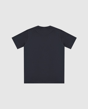 Stone Island Children's blue T-shirt with embroidered emblem L1S162100011S036968