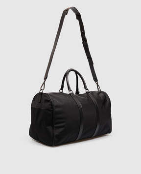 Kiton Black travel bag with metal logo UBA0158N01270