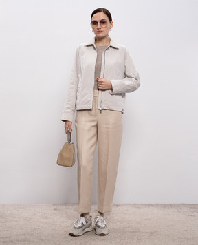 Peserico Gray jacket with monil chain A251326953B