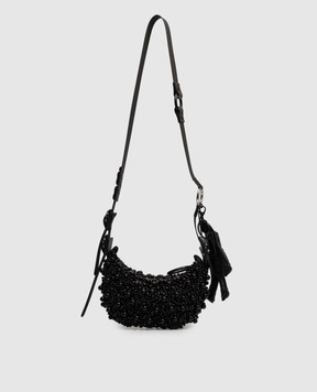 Innerraum Black HM0 beaded hobo bag HM0BSBKROBT