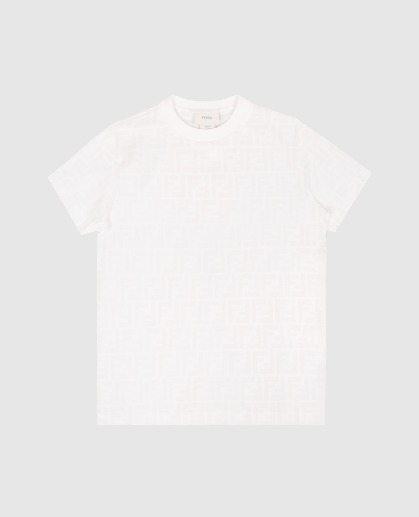 Children's white T-shirt with monogram print