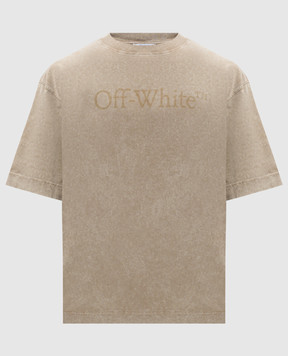 Off-White Laundry khaki logo print t-shirt 44MAA120F5J00O