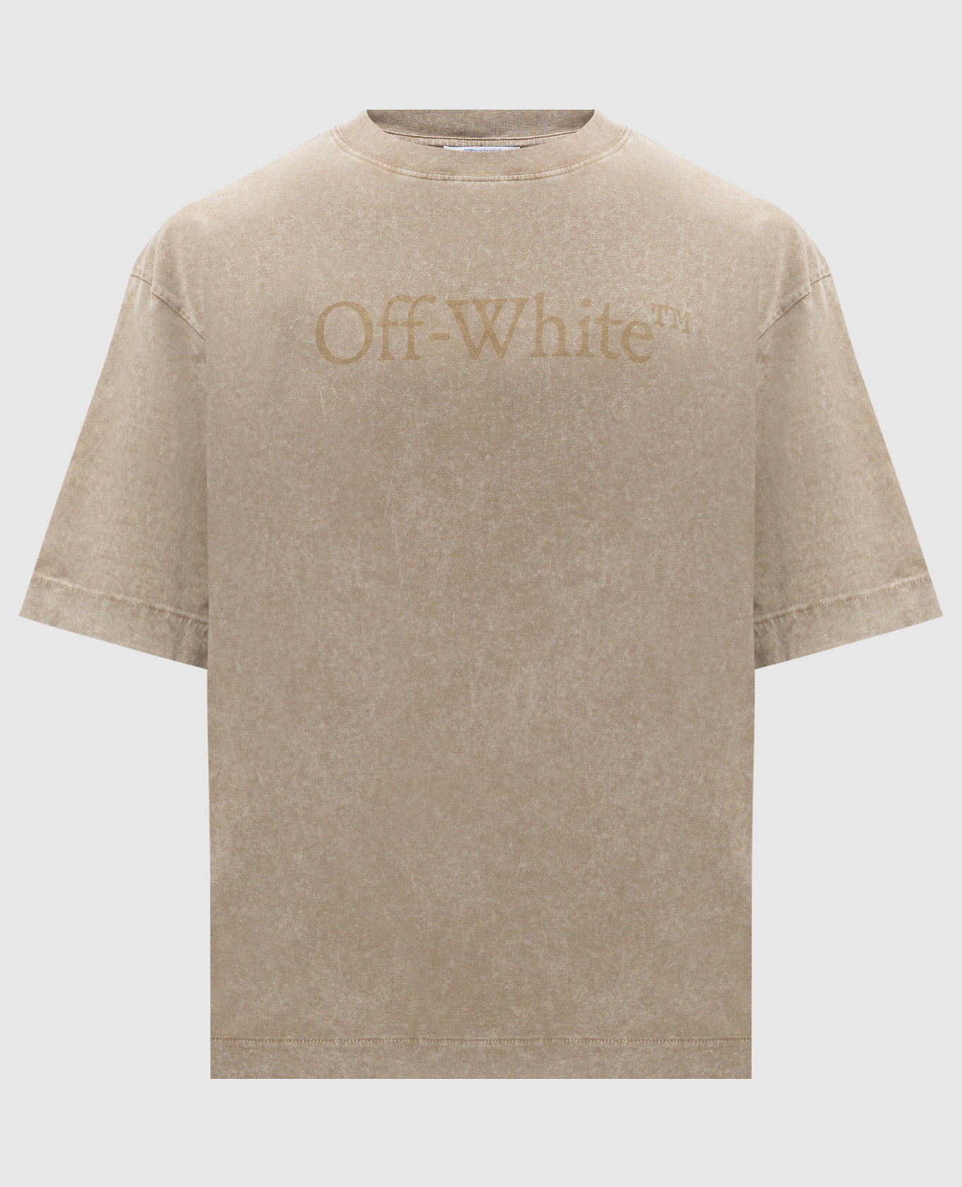 

Laundry khaki logo print t-shirt Off-White