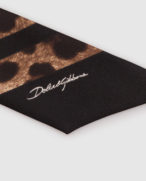 Dolce&Gabbana Leopard print silk twill ribbon FS215AGDCF5