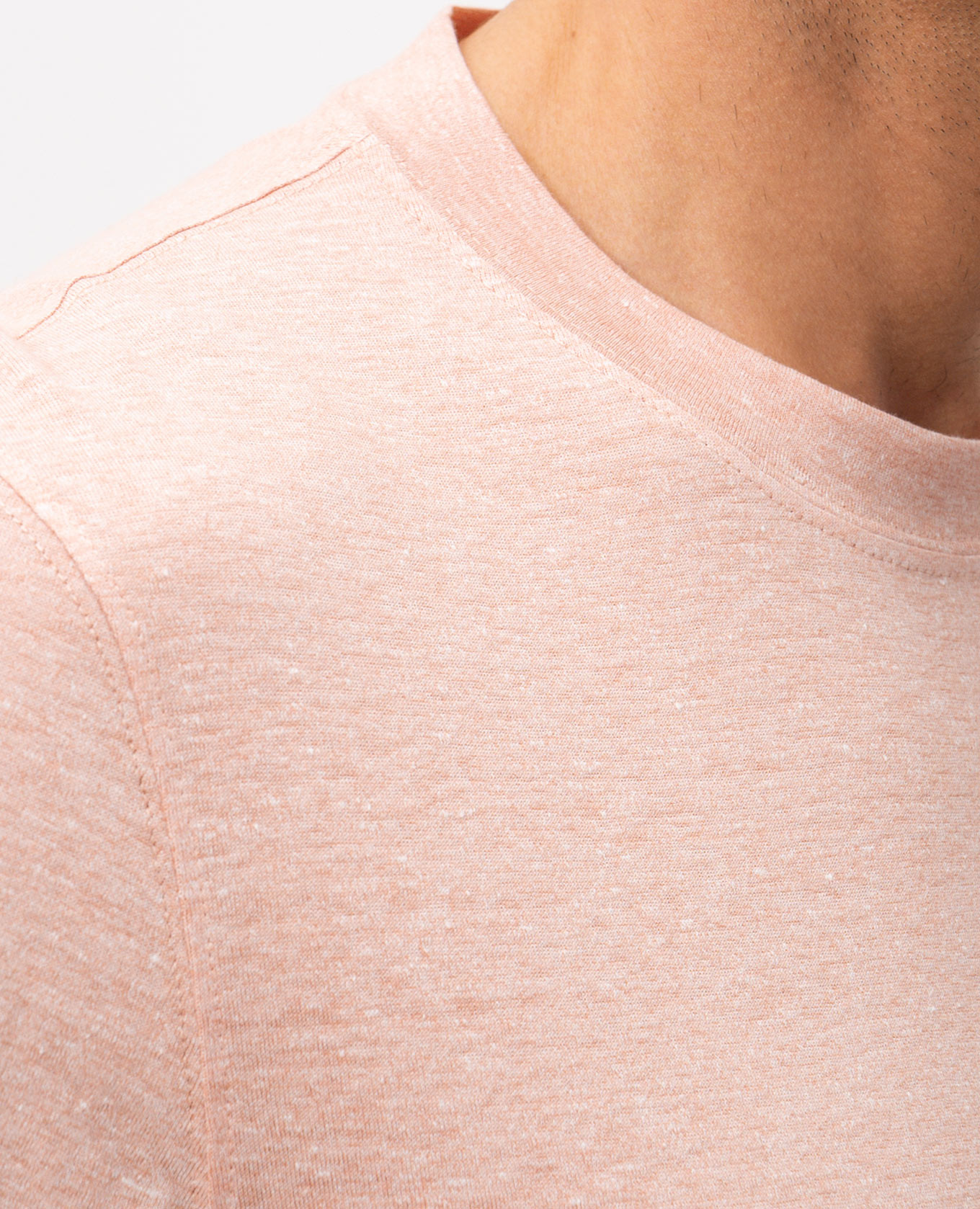 

Pink melange linen t-shirt Brunello Cucinelli