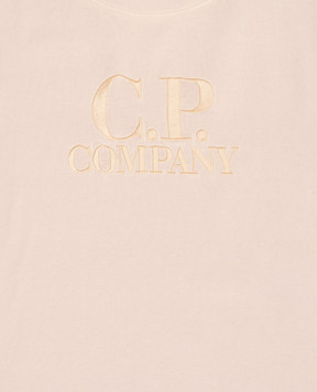 C.P. Company Beige T-shirt with logo embroidery CNM00QLAA171014