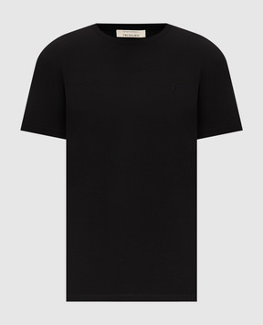 Trussardi Black T-shirt with embroidered emblem G0228000123NMTS01J01