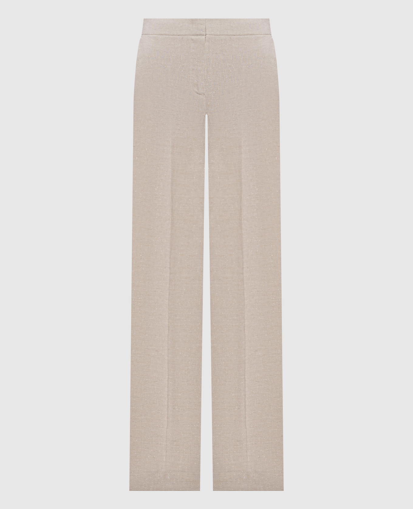 

Gray linen pants with lurex Twinset, Grey