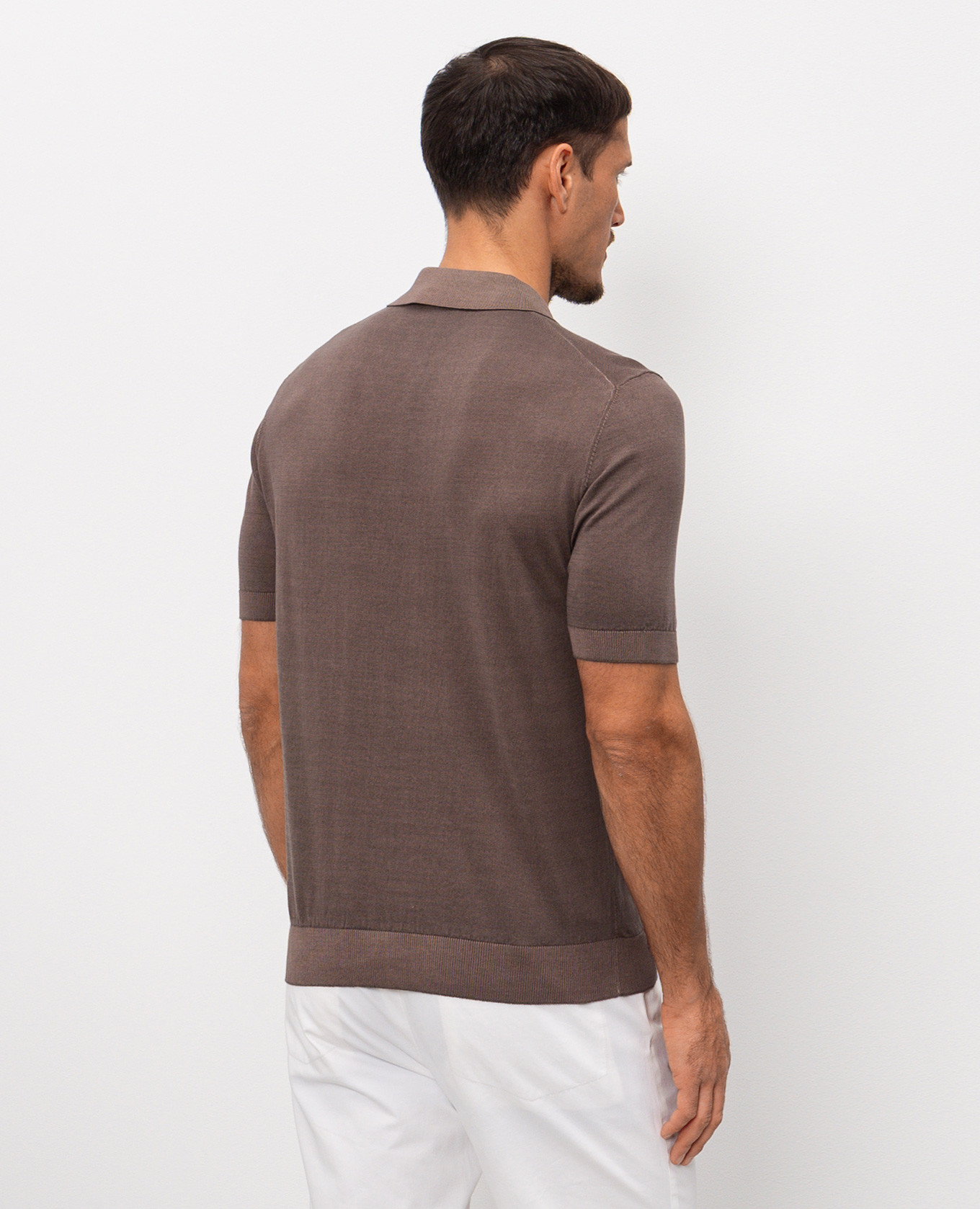 Brown cotton polo shirt Cashmere&Whiskey 4