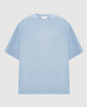 Dondup Blue T-shirt with embroidered logo DS074JF0352RMD2