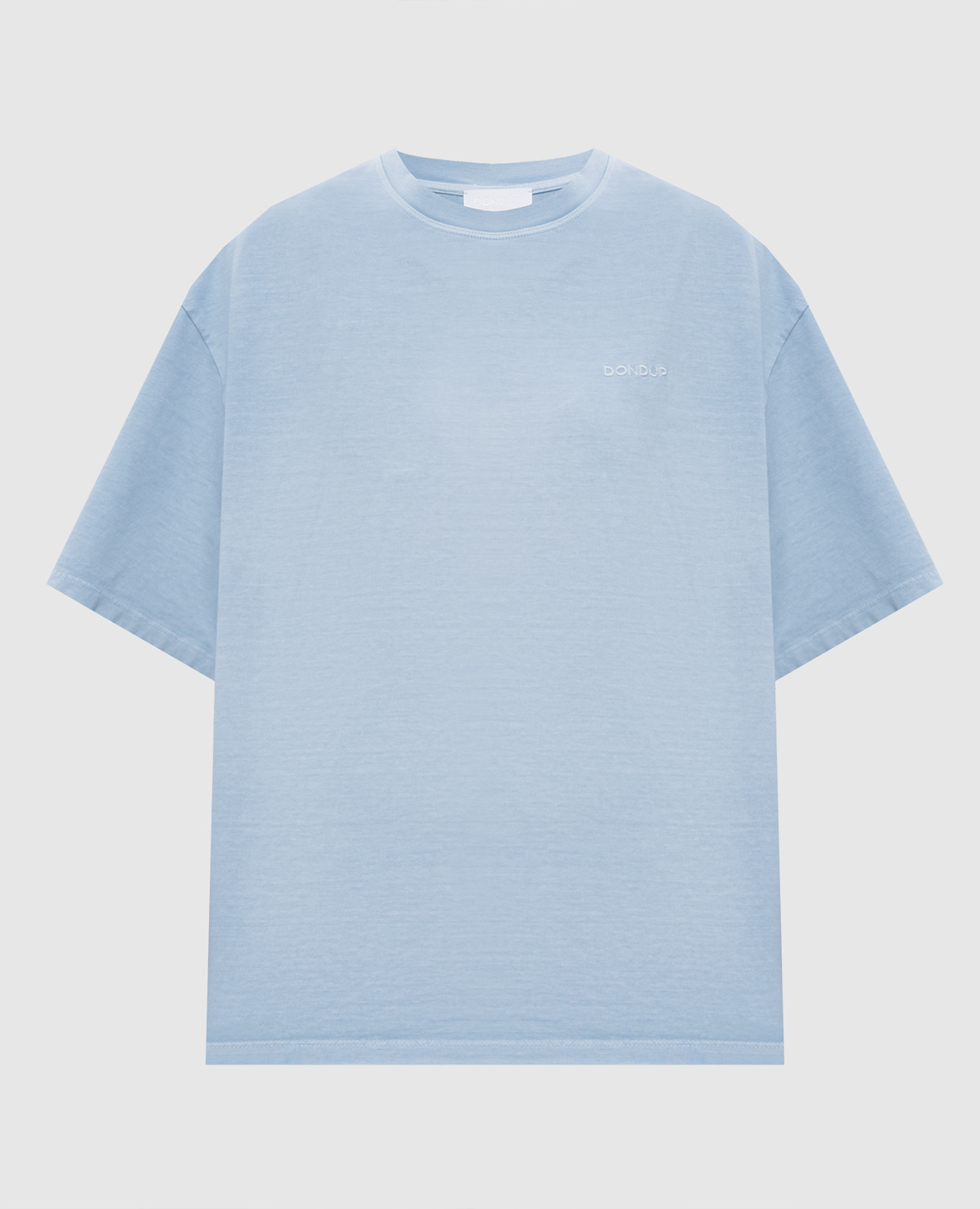 Blue T-shirt with embroidered logo