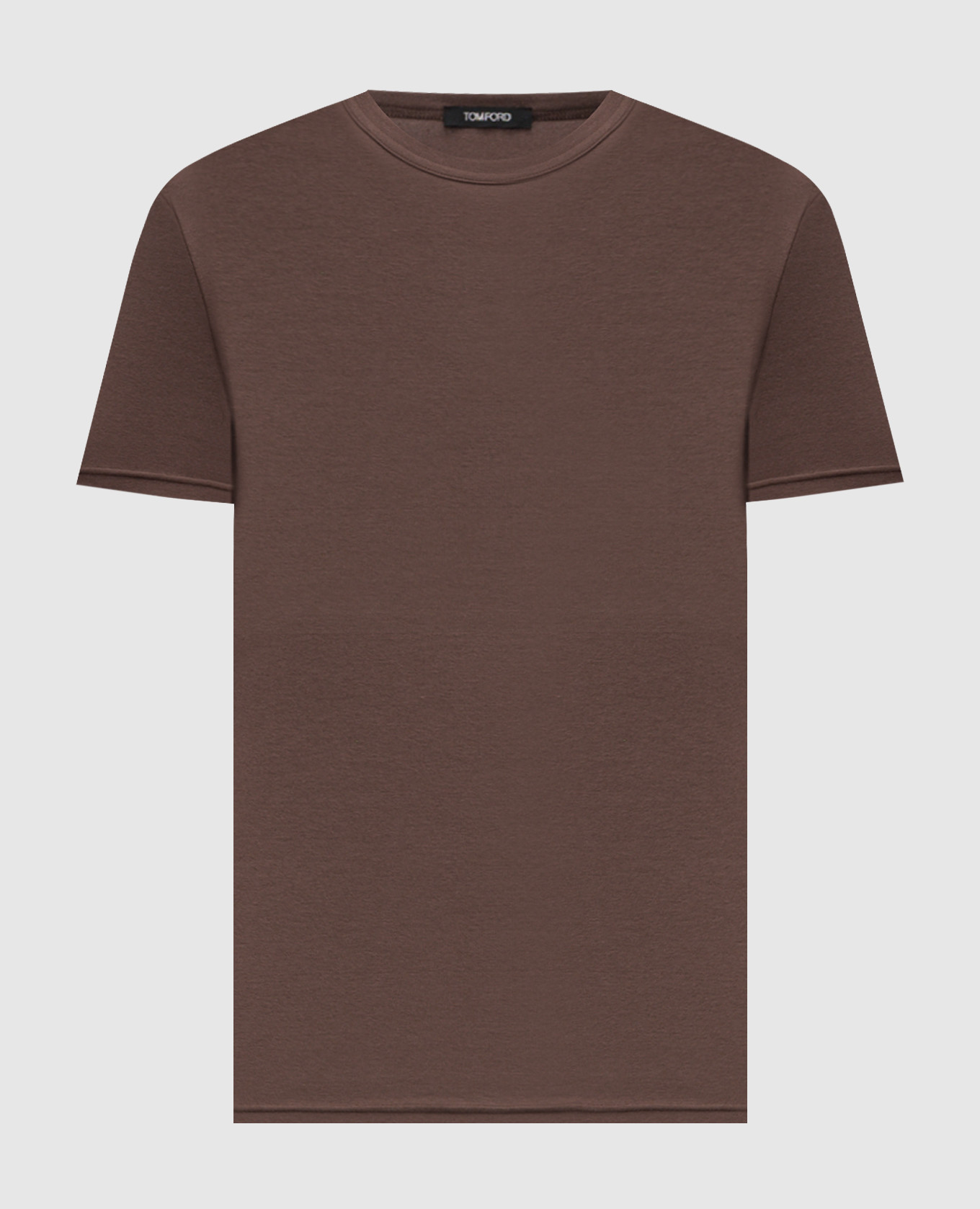 Brown T-shirt with logo patch