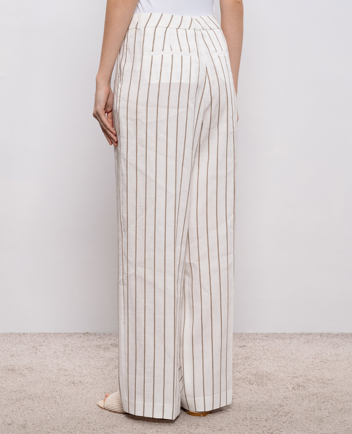

White striped linen pants Peserico