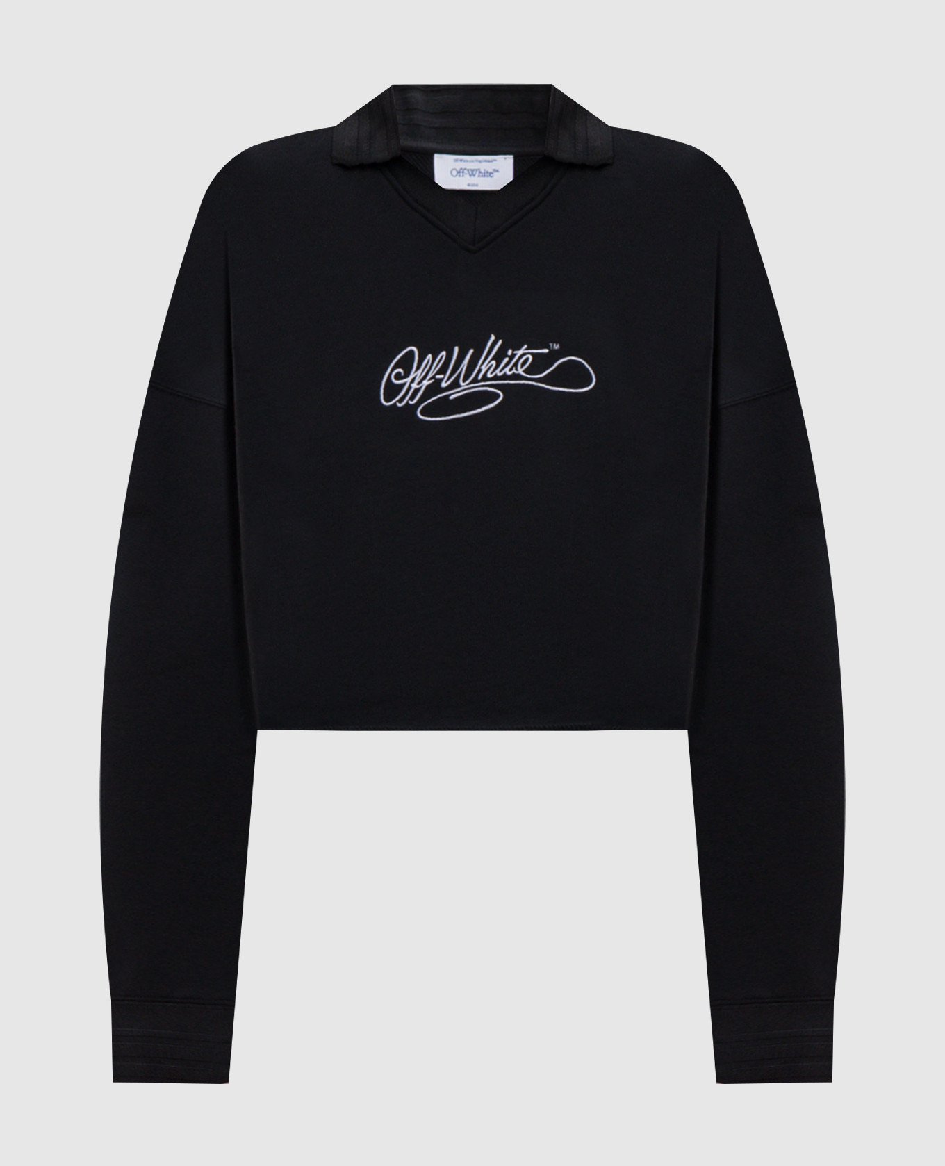 Black sweatshirt with polo collar Off-White